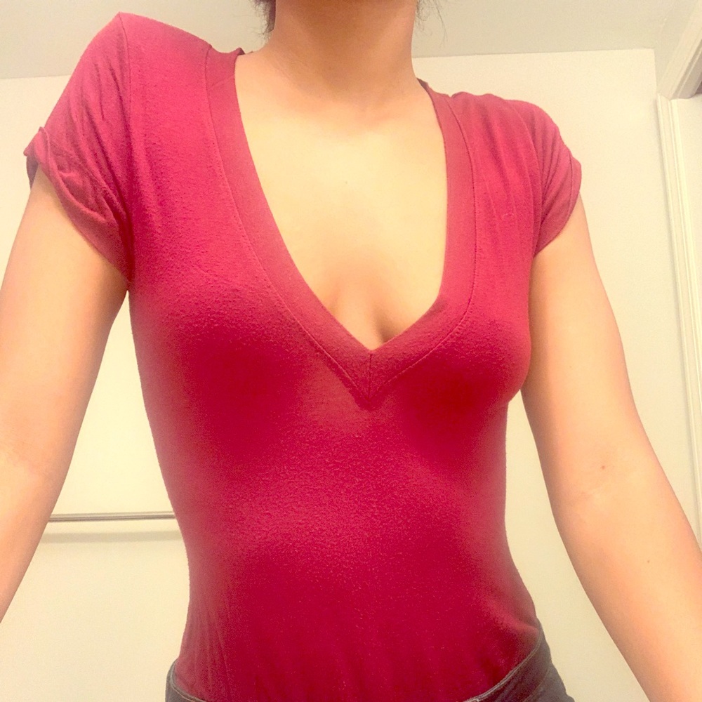 Burgundy bodysuit